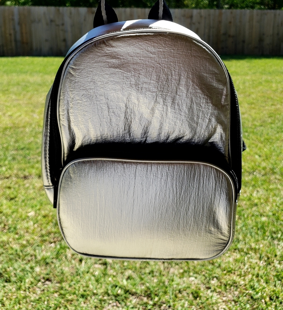 Silver Mini Backpack